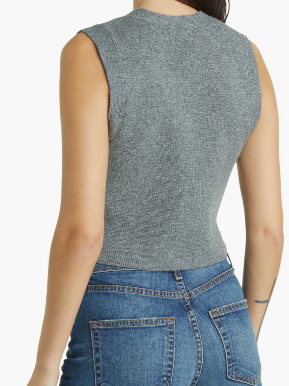 Madewell NWT V-Neck Wool Blend Sweater Vest - Picture 4 of 13